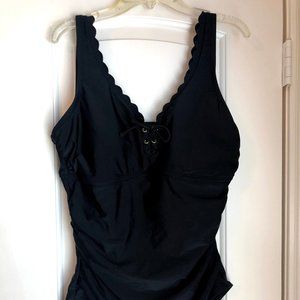 Black One Piece with Gold Accents